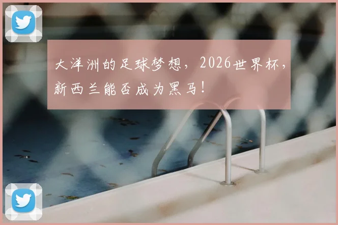 大洋洲的足球梦想，2026世界杯，新西兰能否成为黑马！